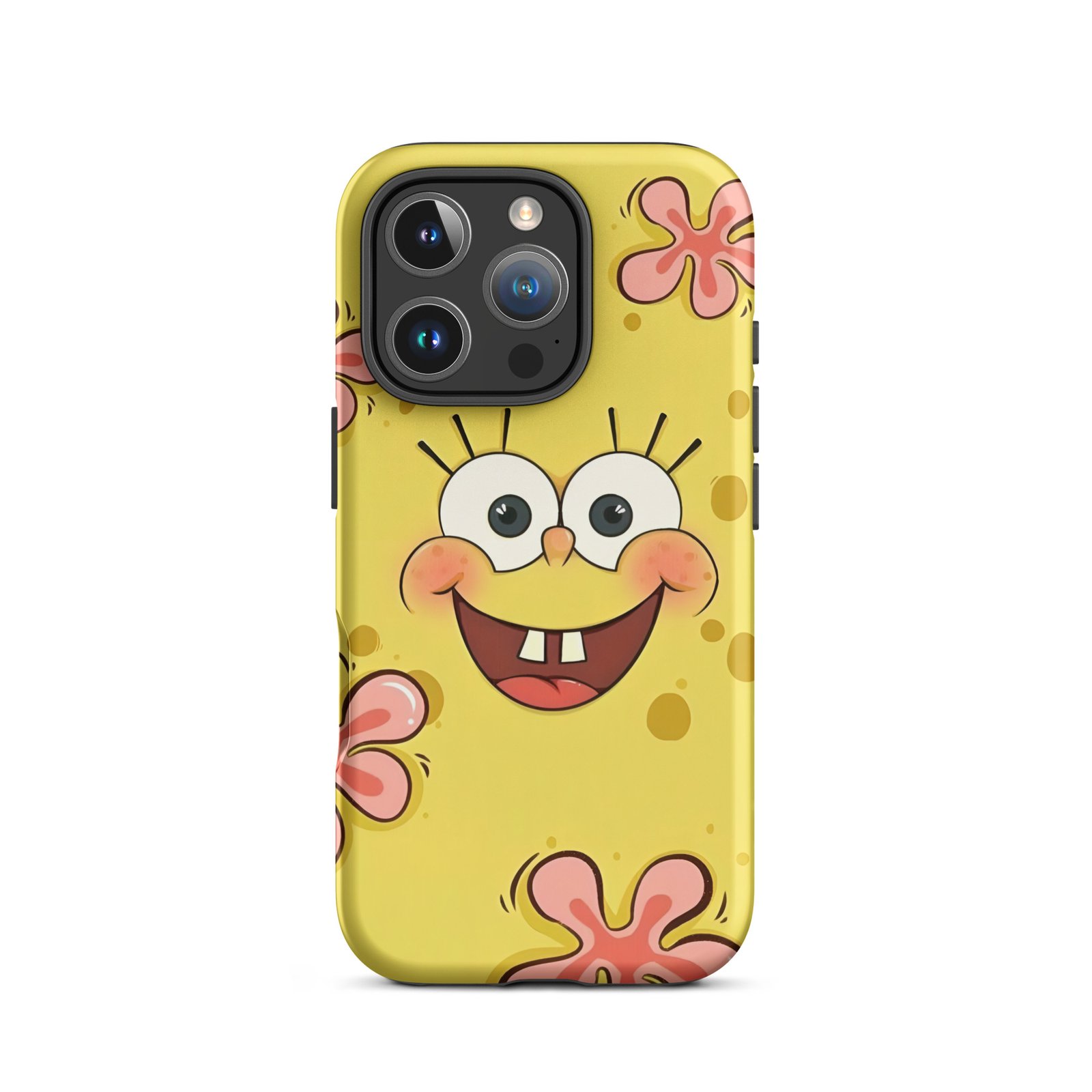 Yellow Cartoon Tough Phone Case (Dual-Layer Protection) (iPhone 11-17 Pro max)