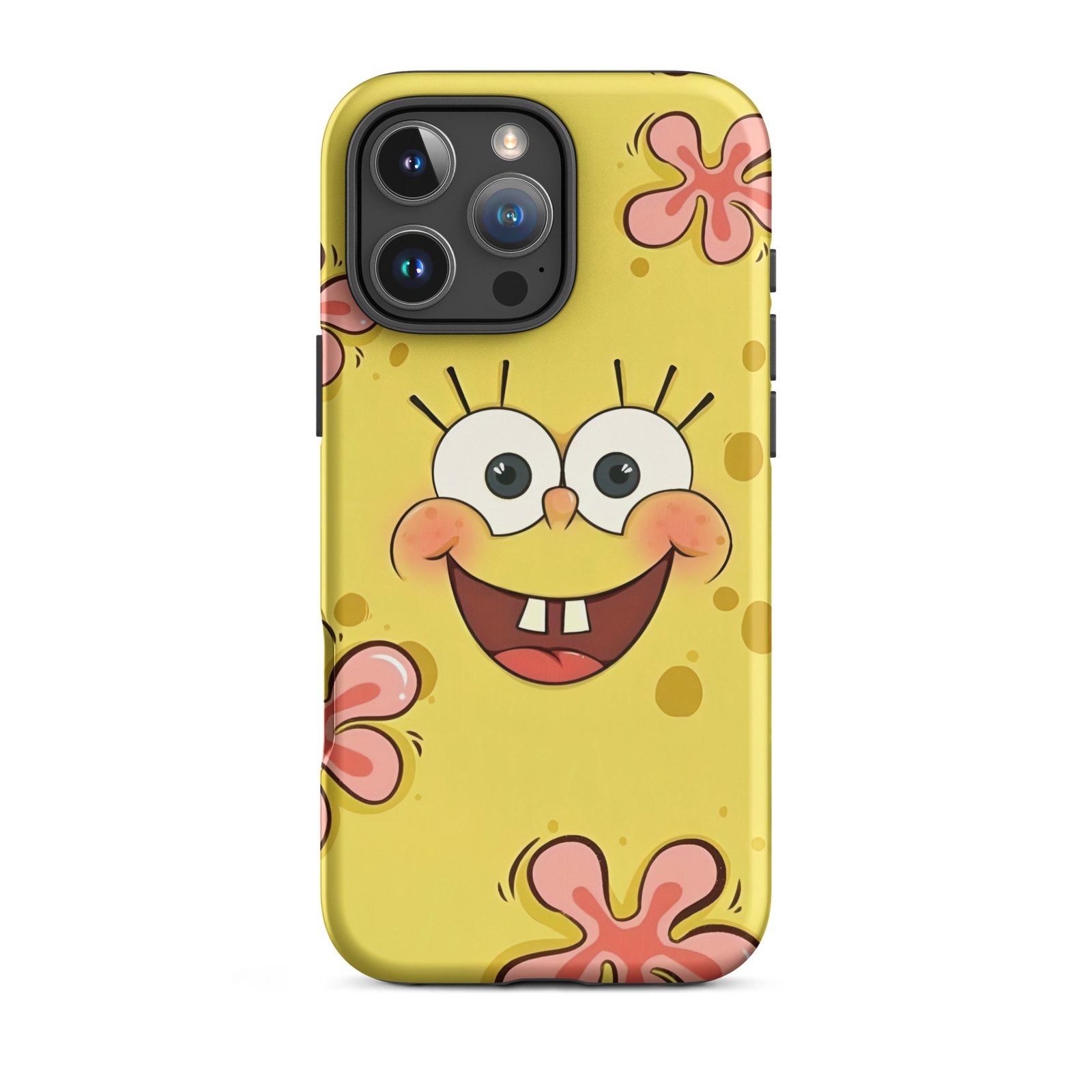 Yellow Cartoon Tough Phone Case (Dual-Layer Protection) (iPhone 11-17 Pro max)