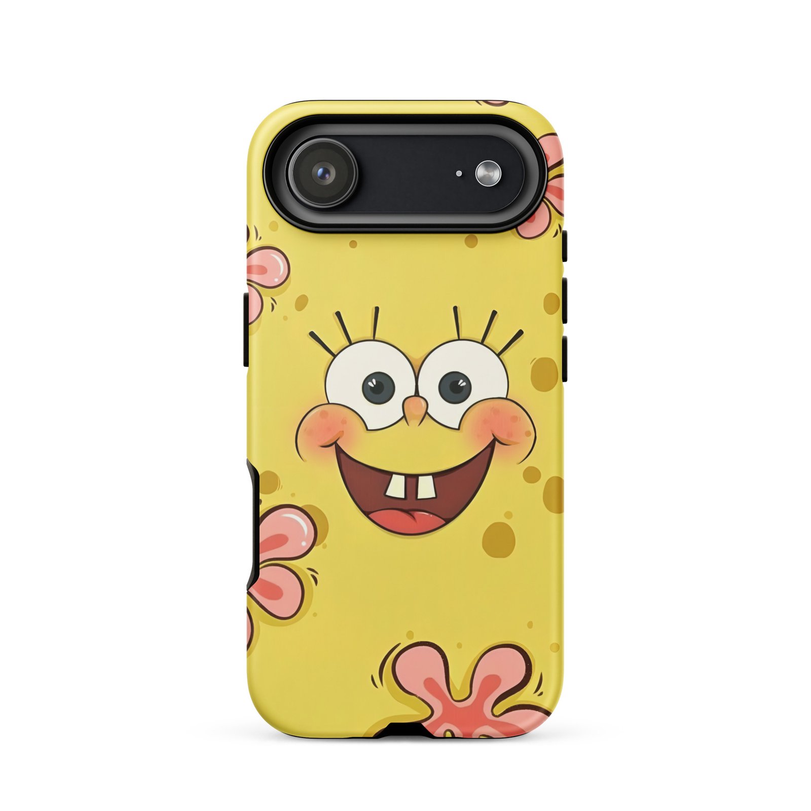 Yellow Cartoon Tough Phone Case (Dual-Layer Protection) (iPhone 11-17 Pro max)