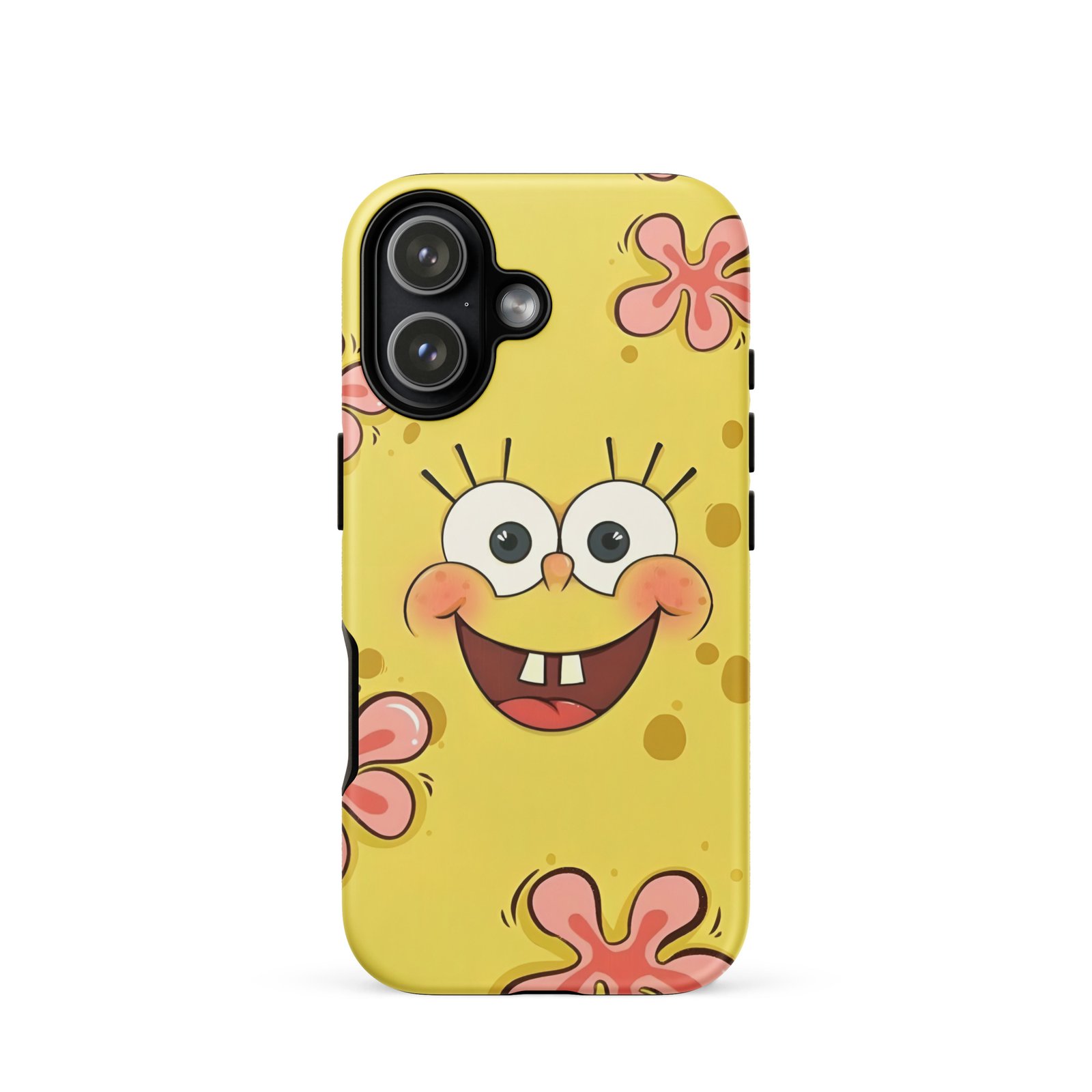 Yellow Cartoon Tough Phone Case (Dual-Layer Protection) (iPhone 11-17 Pro max)