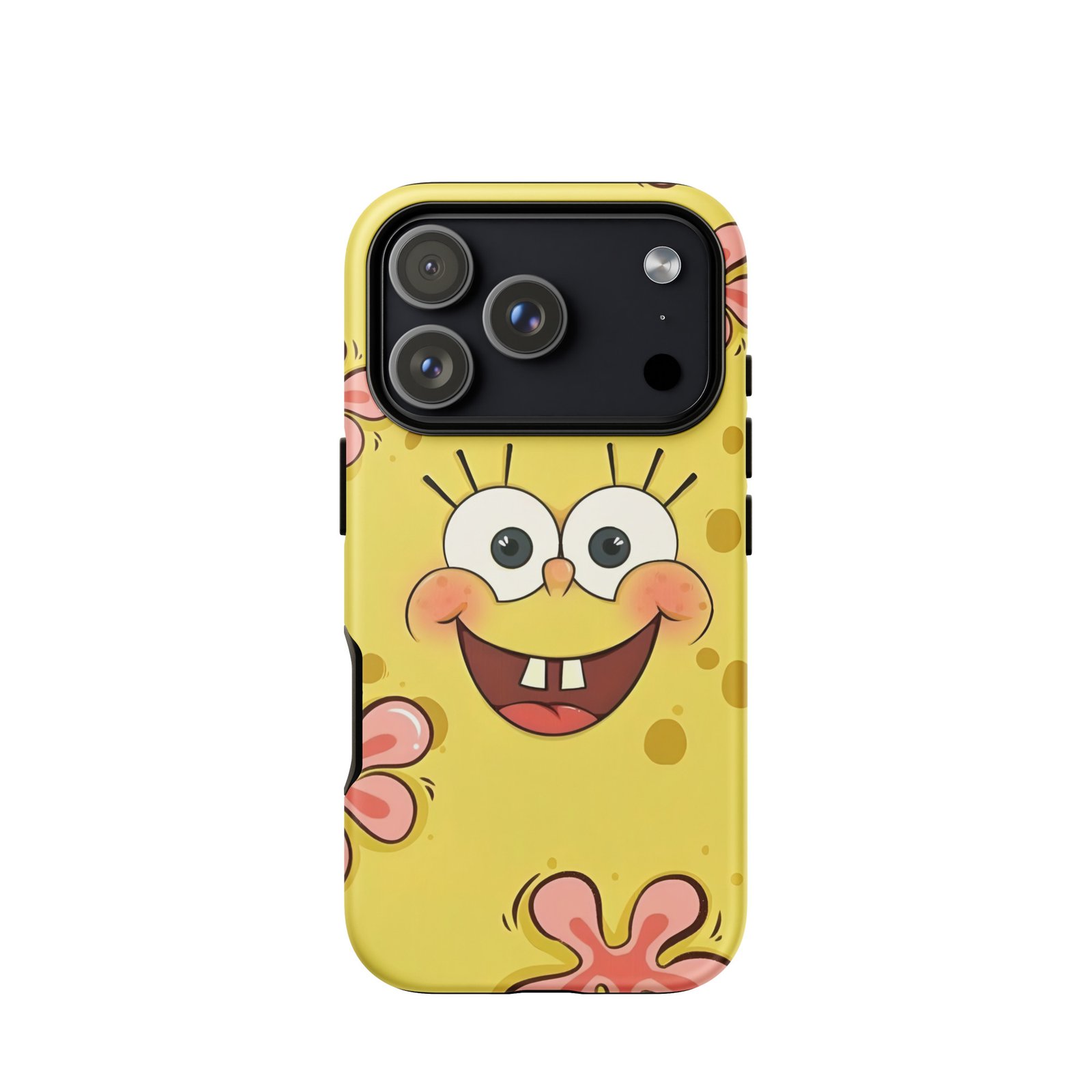 Yellow Cartoon Tough Phone Case (Dual-Layer Protection) (iPhone 11-17 Pro max)