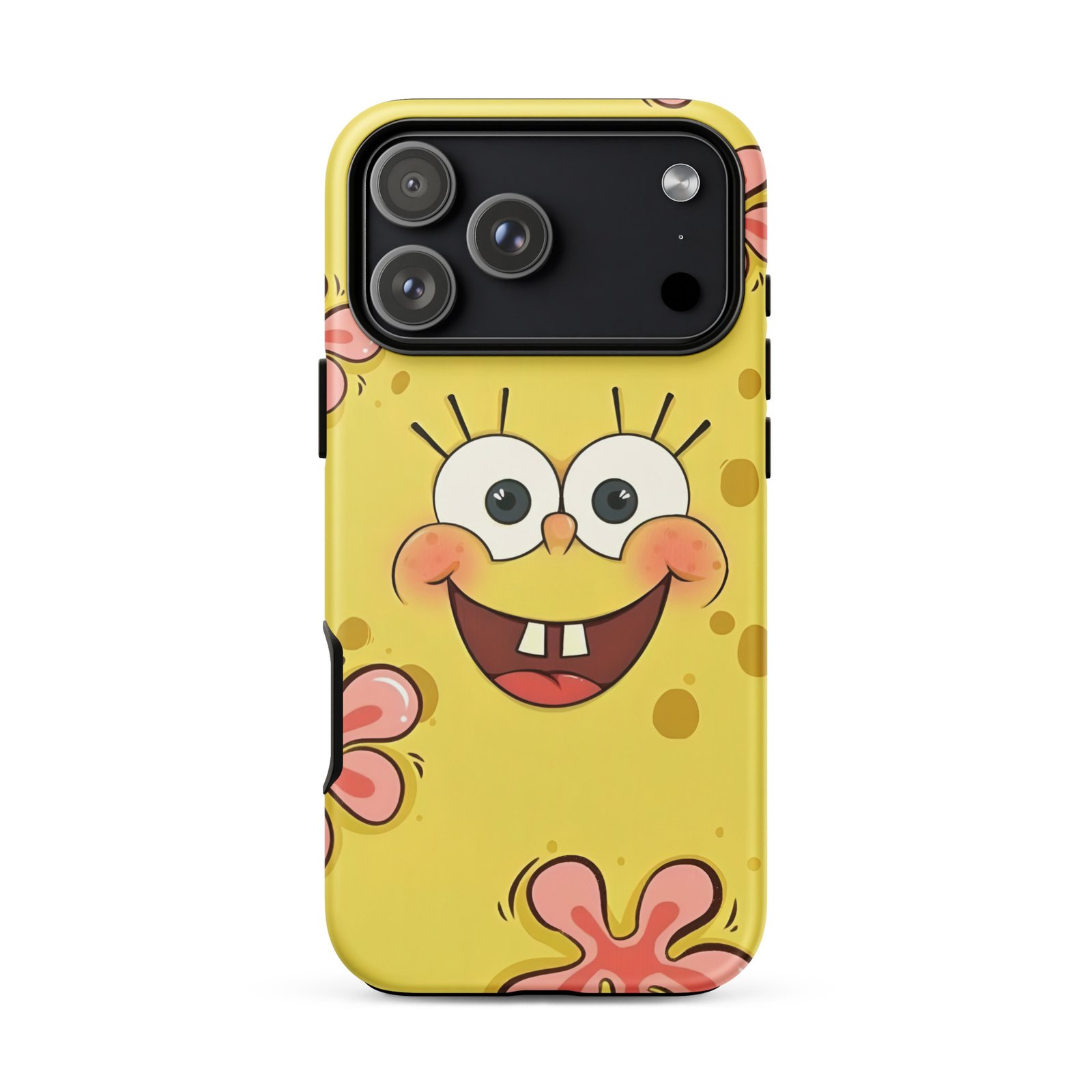 Yellow Cartoon Tough Phone Case (Dual-Layer Protection) (iPhone 11-17 Pro max)