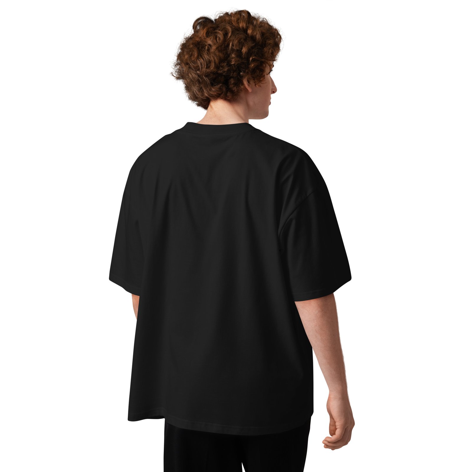 Unisex organic oversized high neck t-shirt