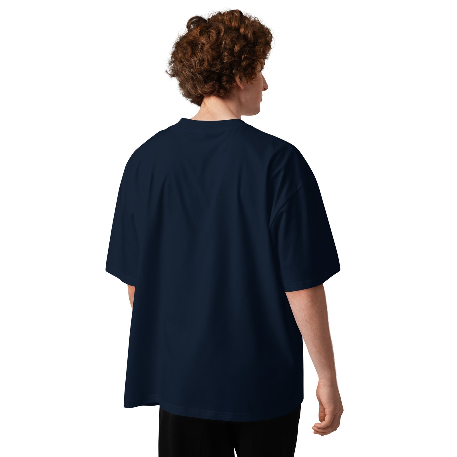 Unisex organic oversized high neck t-shirt