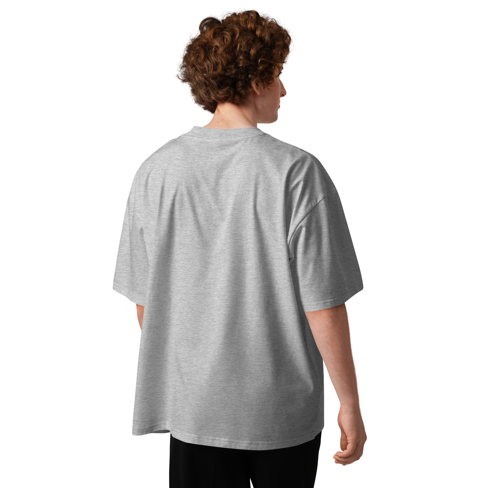 Unisex organic oversized high neck t-shirt