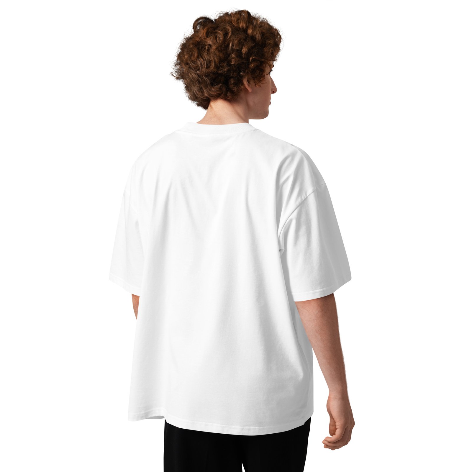 Unisex organic oversized high neck t-shirt