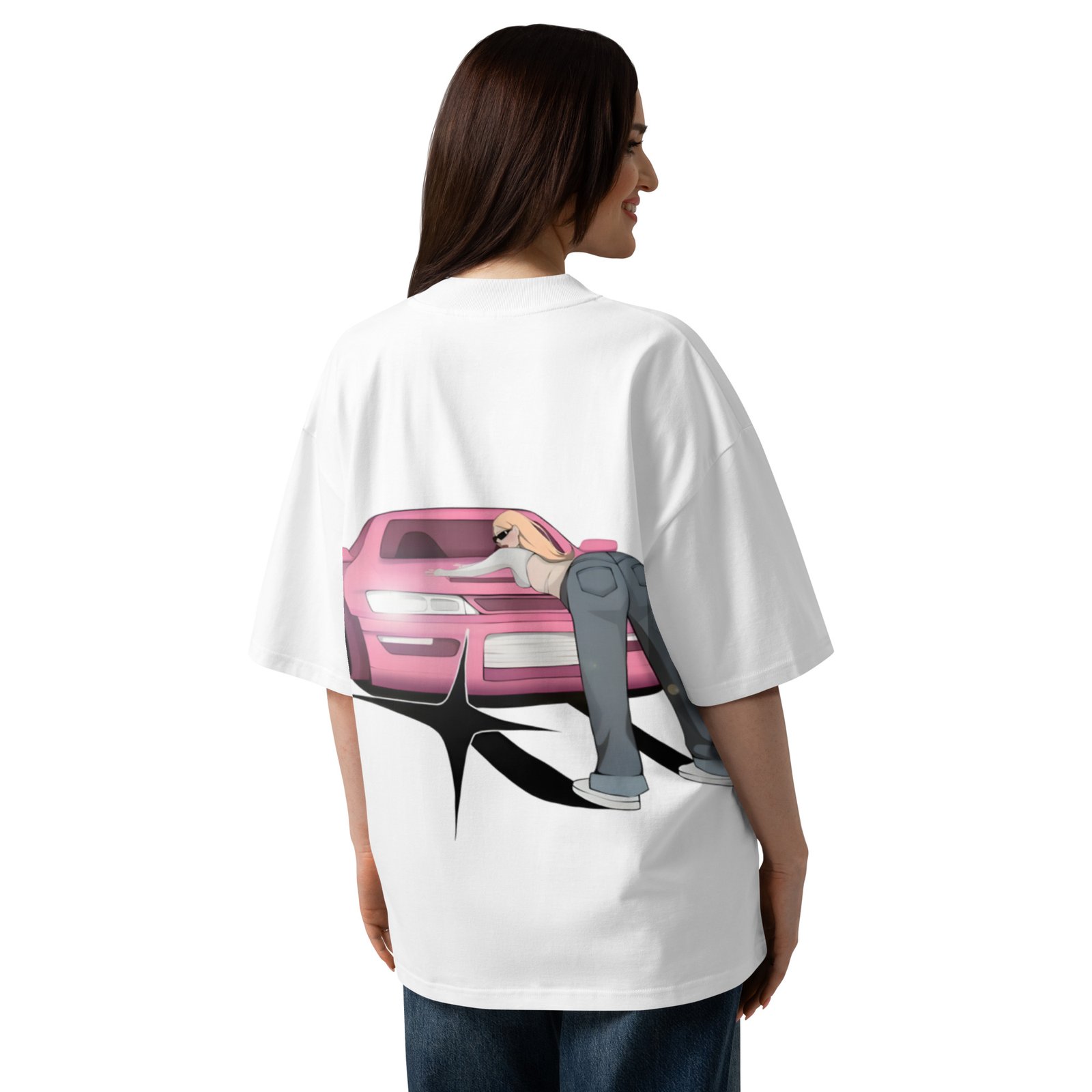 Unisex organic oversized high neck t-shirt