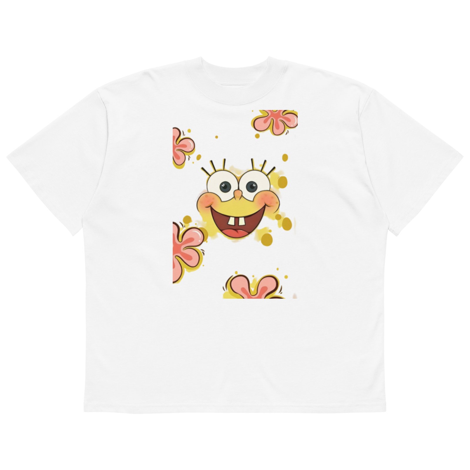 Unisex organic oversized high neck t-shirt