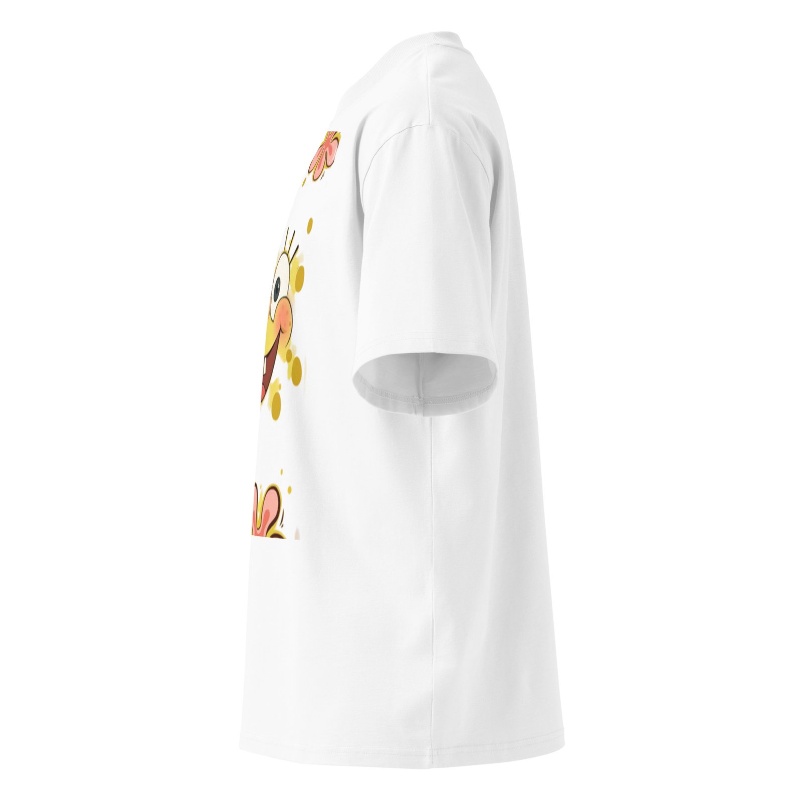 Unisex organic oversized high neck t-shirt