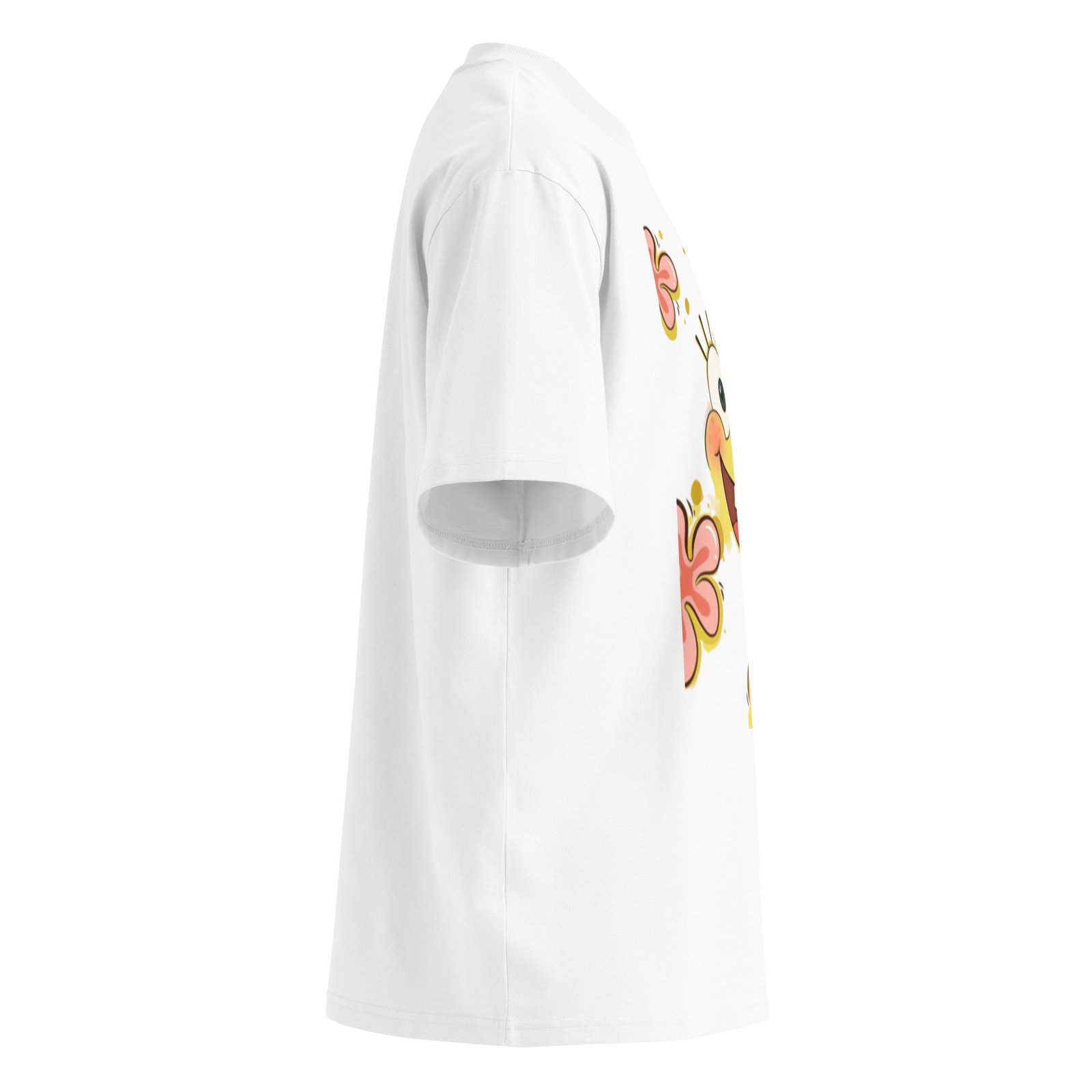 Unisex organic oversized high neck t-shirt