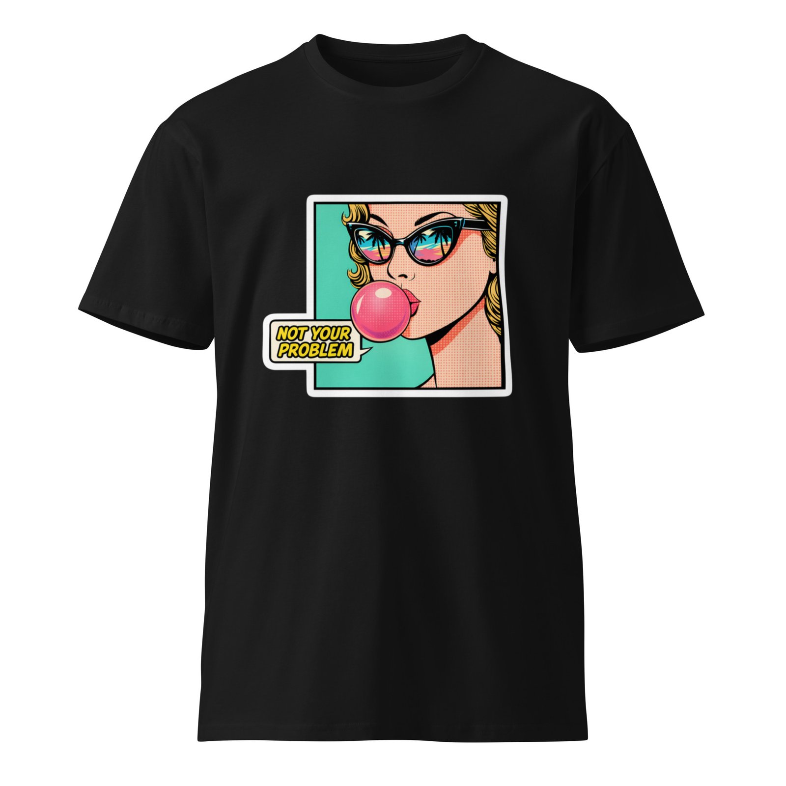"Not Your Problem" Retro Pop Art Bubblegum Graphic Tee