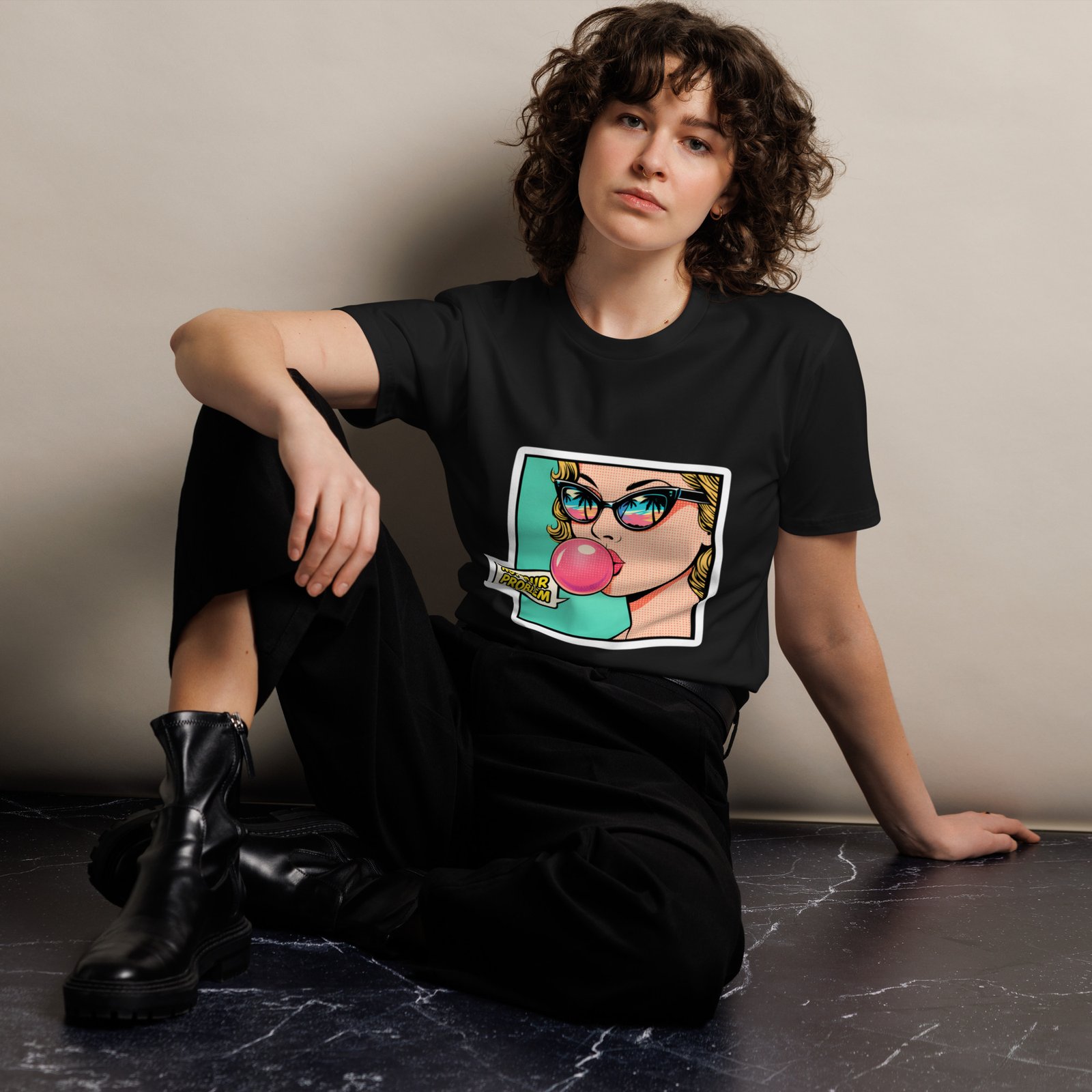 "Not Your Problem" Retro Pop Art Bubblegum Graphic Tee