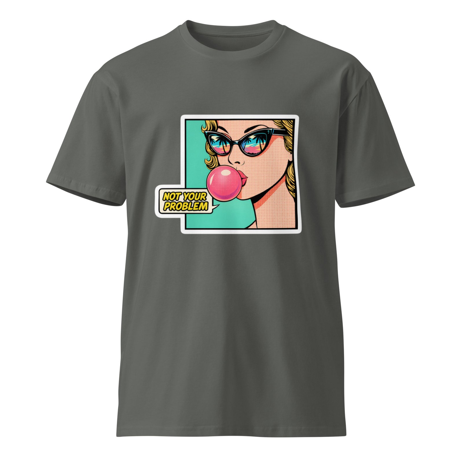 "Not Your Problem" Retro Pop Art Bubblegum Graphic Tee