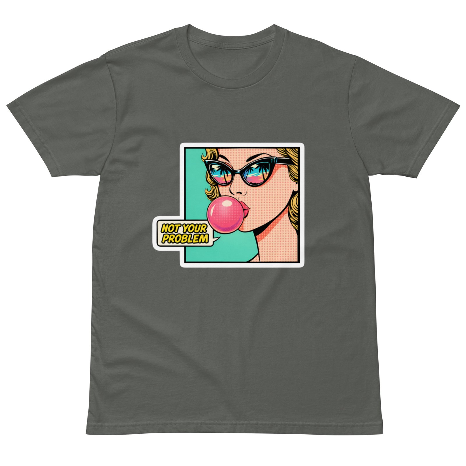 "Not Your Problem" Retro Pop Art Bubblegum Graphic Tee