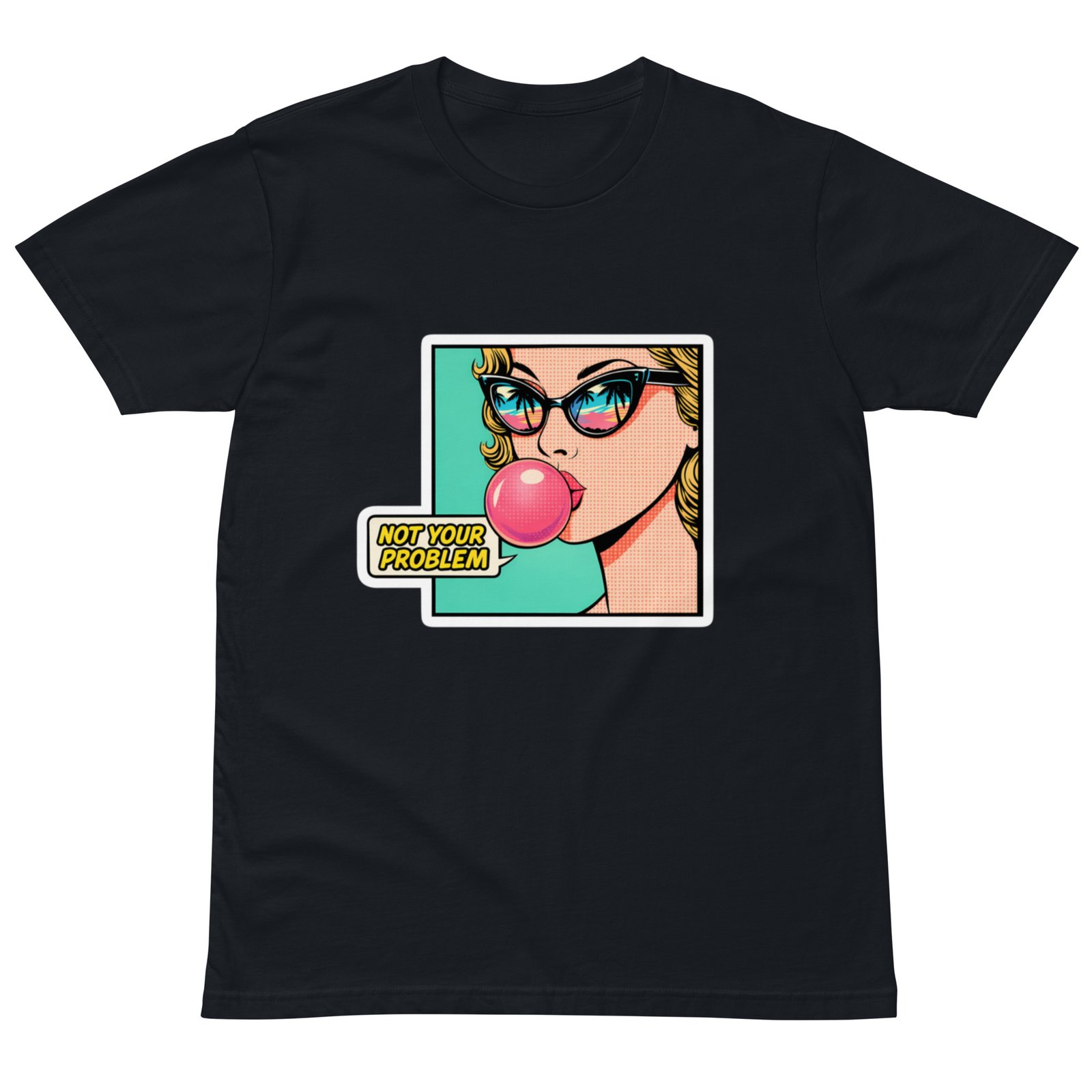 "Not Your Problem" Retro Pop Art Bubblegum Graphic Tee