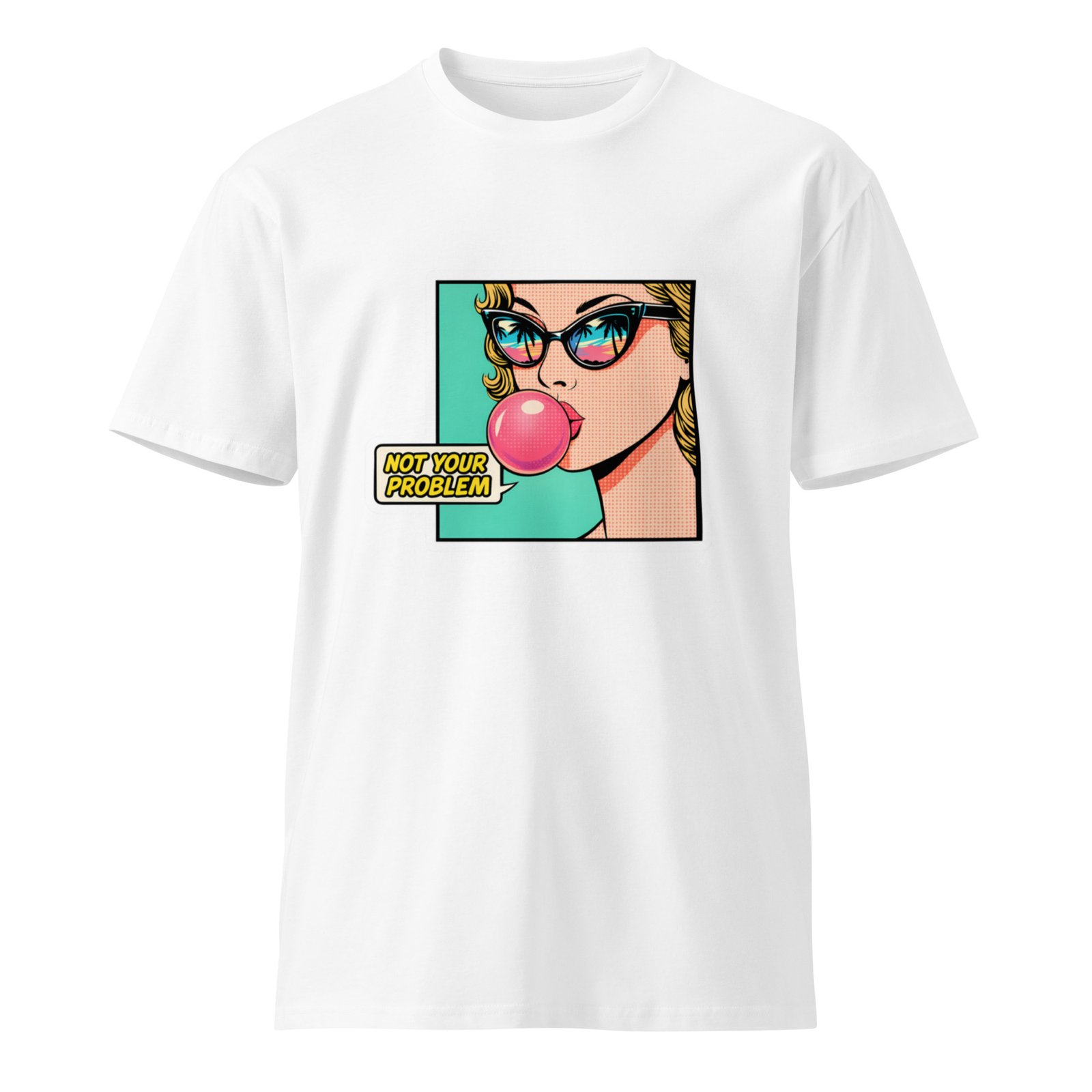 "Not Your Problem" Retro Pop Art Bubblegum Graphic Tee