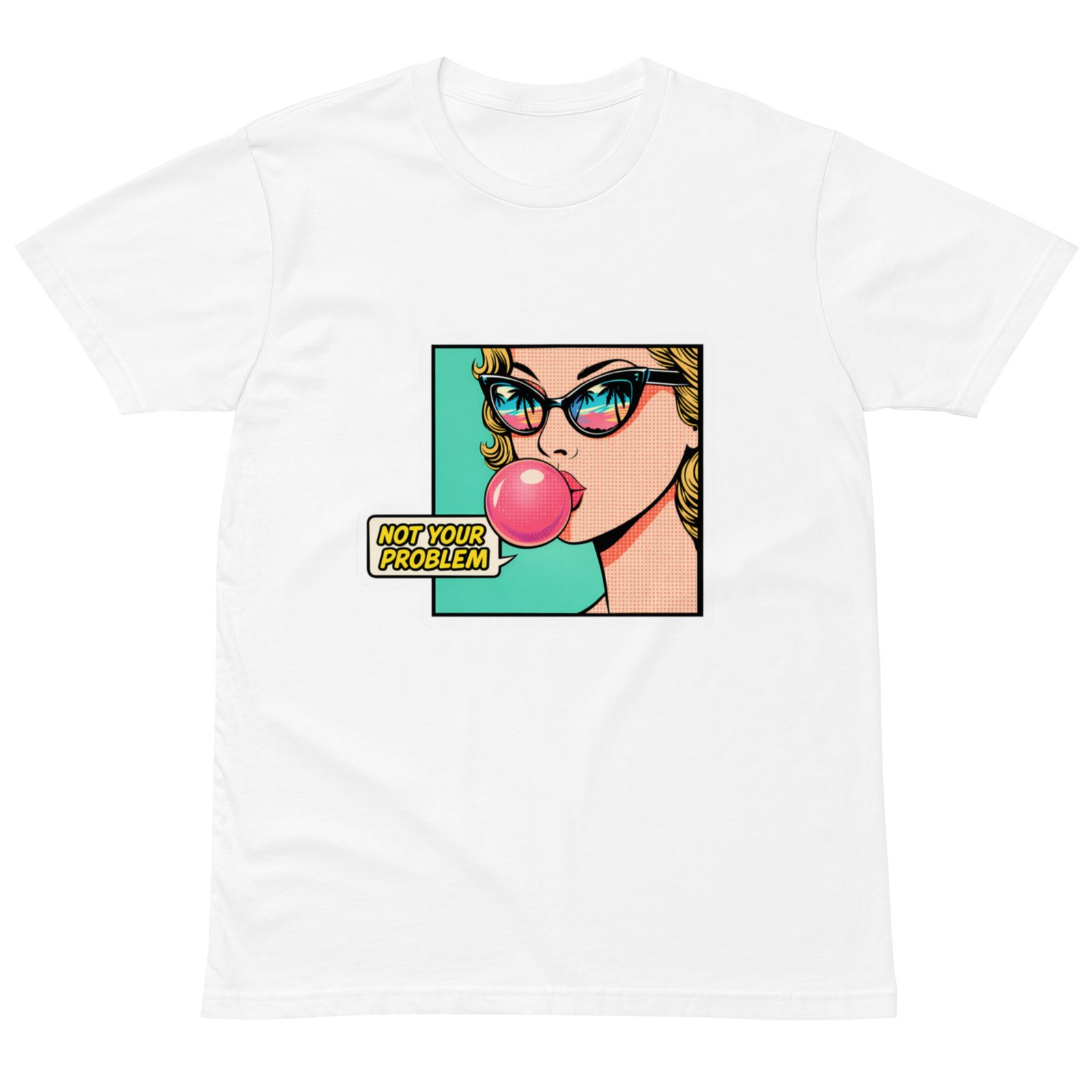 "Not Your Problem" Retro Pop Art Bubblegum Graphic Tee